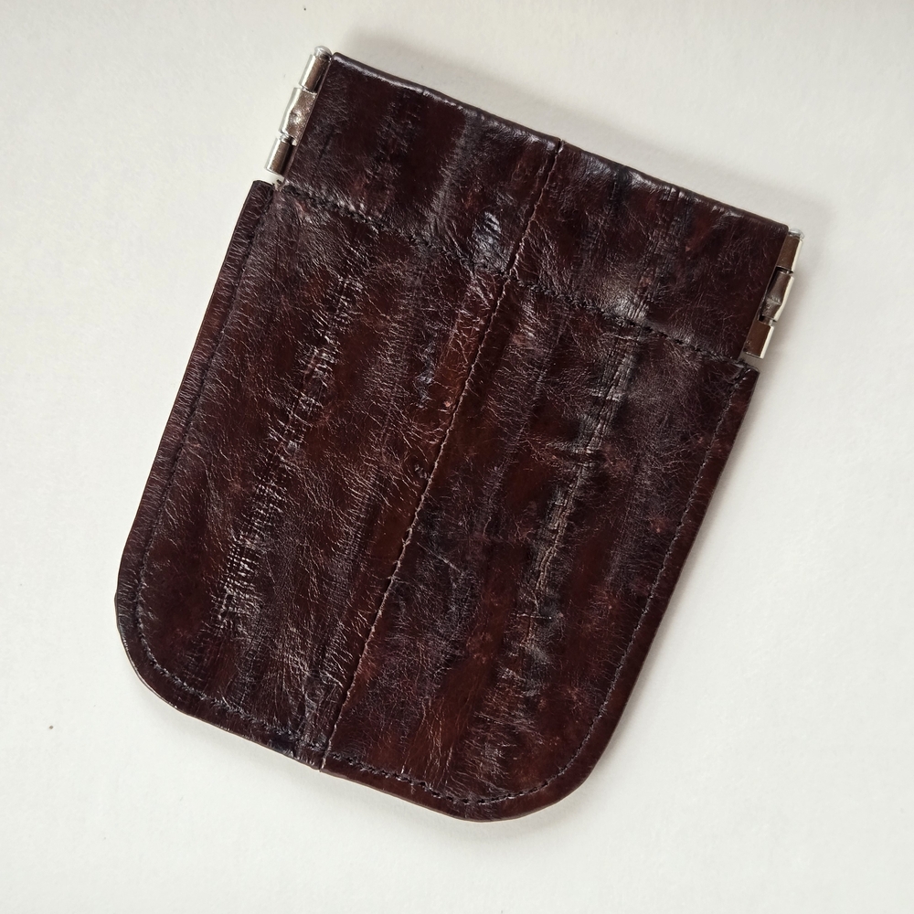 Burgundy EEL Skin Change Purse